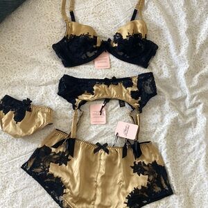 NWT Agent Provocateur Nayeli gold full set